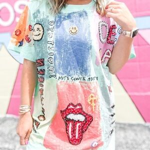 Sequin Graphic Tee